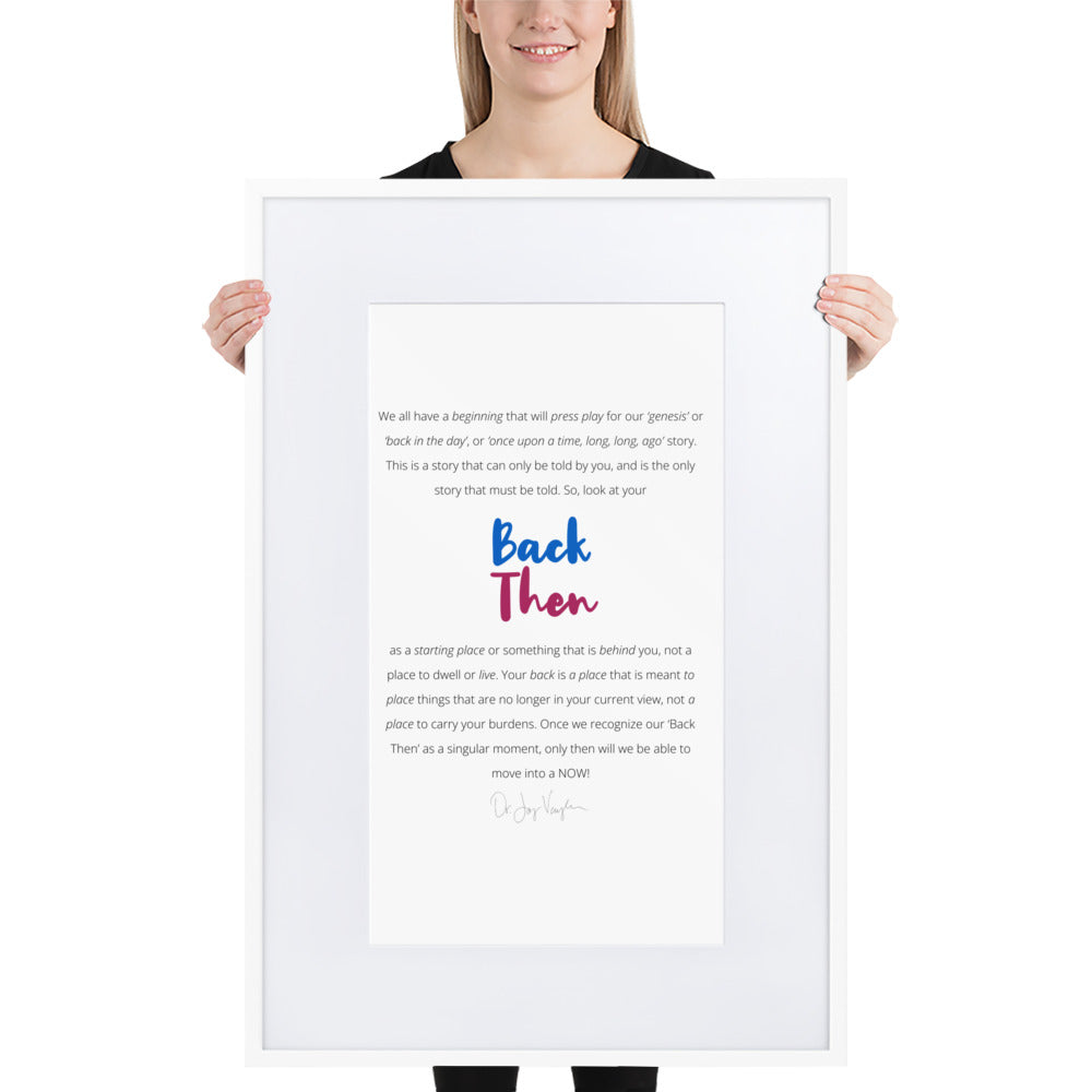 Back Then Collection Description Matte Paper Framed Poster With Mat Board